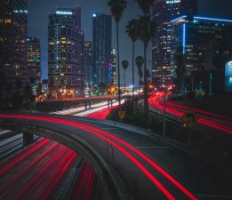 timelapse photography of vehicles at night